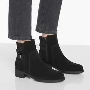 NWT La Canadienne black suede boots, size 7 (37.5 EU)